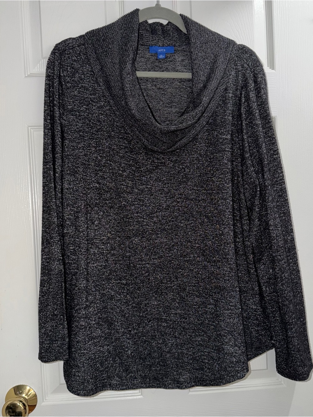 Apt. 9 Dark Charcoal Cowl Neck Sweater